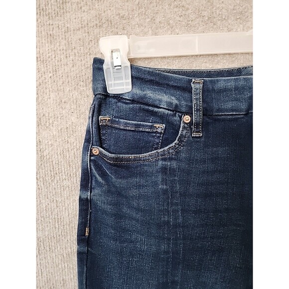 Express 70s Flare Mid Rise Flex Hyper Stretch Jeans Womens M Short 6 8 10 NEW - Picture 2 of 11